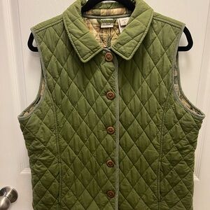 L.L. Bean Green Quilted Vest